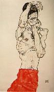 Male nude with a Red Loincloth, Egon Schiele